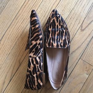 Madewell Loafer, Animal-Print Calf Hair, Size 7.5